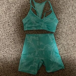 Gymshark Aqua Patterned Activewear Set